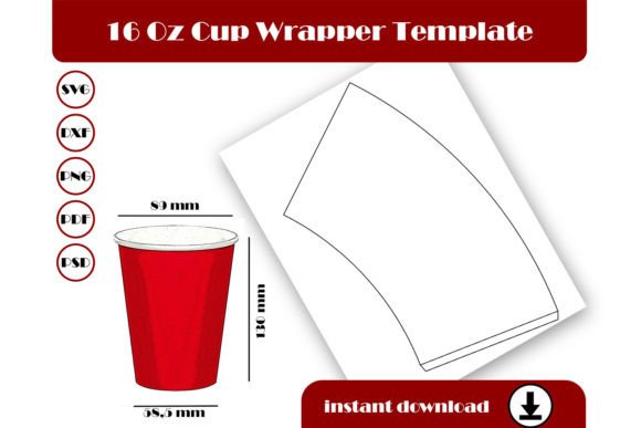 16oz Cup Wrapper Template: A Print Graphics Review