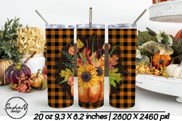 20 Oz Fall Tumbler Sublimation Designs: Graphics & Print Templates