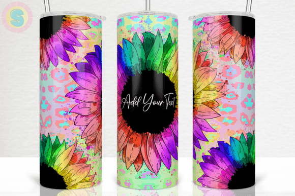 20Oz Colorful Sunflower Tumbler Wrap: Graphics & Crafts