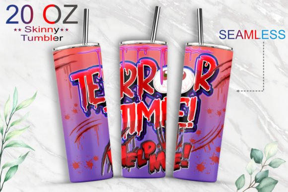 20oz Halloween Herror Time Tumbler Graphics & Print Template Review