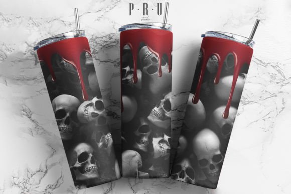 20oz Skinny Tumbler Bloody Skull PNG: Graphics & Crafts Review