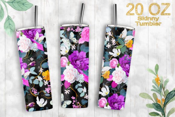 20oz Tumbler Flowers Agate Borders: Embroidery Design Review