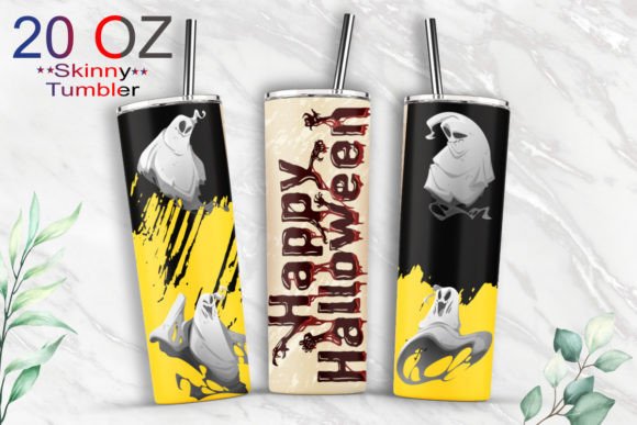 20oz Tumbler Happy Halloween Sublimation for Graphics & Print Templates