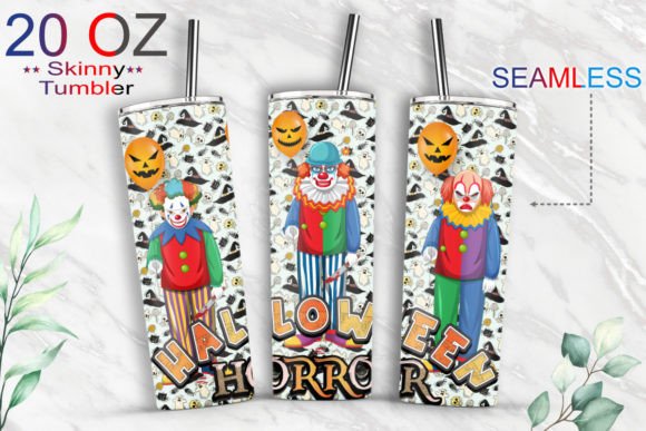 20oz Tumbler Horror Halloween Sublimation Graphics Print Templates