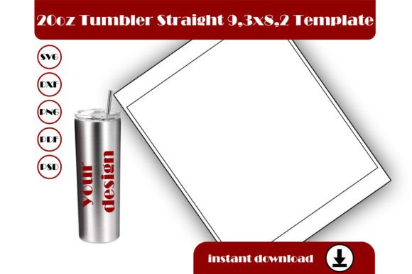 20oz Tumbler Straight Template: Graphics & Print Templates Review