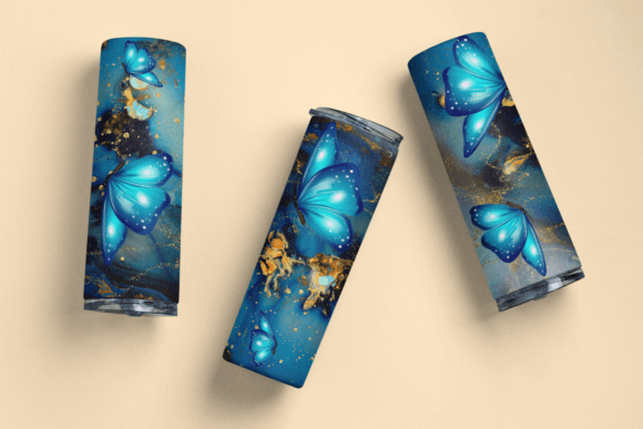 Blue Butterfly 20 Oz Skinny Tumbler Wrap: Crafts & Graphics Review