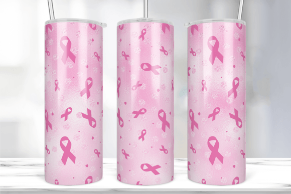 Breast Cancer Tumbler Wrap 20oz Graphics & Print Template