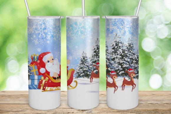Christmas Deer Tumbler Graphics for Handmade Crafts