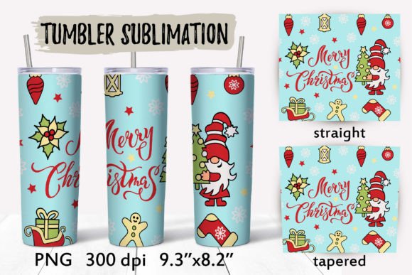 Christmas Gnome Tumbler Wrap N5: Graphics & Crafts
