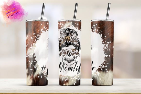 Cowhide Mom Life Tumbler Graphics & Print Templates
