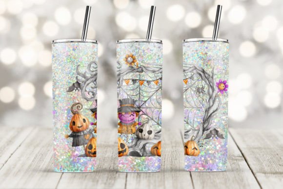 Cute Halloween 20oz Skinny Tumbler Graphics & Print Templates