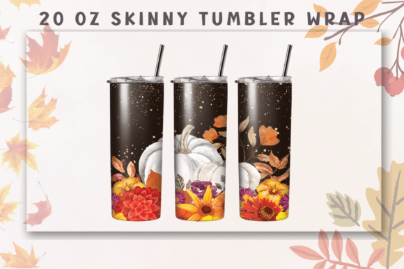 Fall Glitter Tumbler Sublimation for Crafts & Graphics