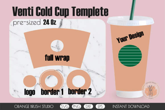 Full Wrap Venti Cup 24 OZ Graphics & Crafts Review