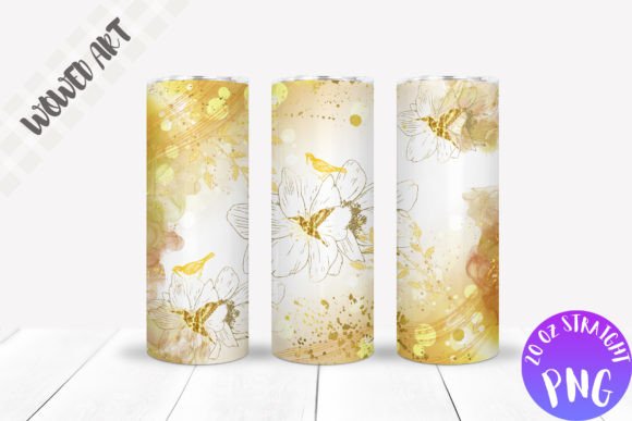 Gold Sparrow 20 Oz Skinny Tumbler Wrap for Crafts Graphics