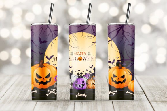 Happy Halloween 20oz Skinny Tumbler Print Template Review