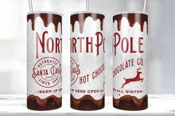 Hot Chocolate North Pole Tumbler Graphics & Print Templates Review