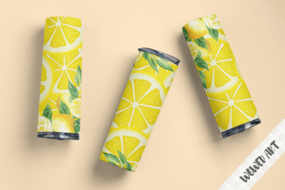 Lemon 20 Oz Skinny Tumbler Wrap Graphics for Crafts