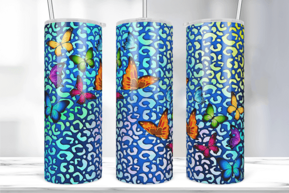 Leopard Butterfly Tumbler Wrap Graphics & Print Template Review
