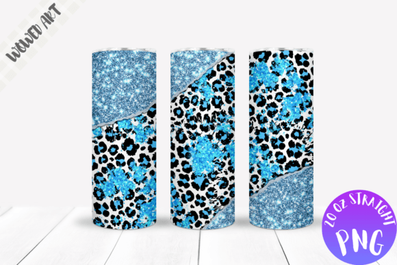Leopard Glitter 20 Oz Tumbler Wrap in Graphics & Crafts