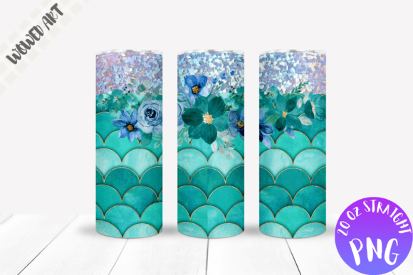 Mermaid Skin 20 Oz Skinny Tumbler Wrap Graphics & Crafts