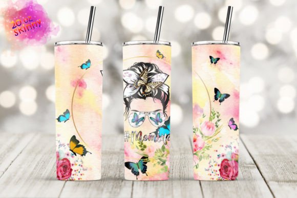 Mom Life Butterfly 20oz Skinny Tumbler Design Review