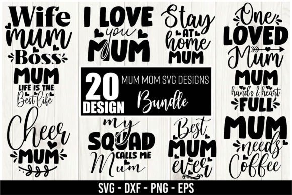 Mum Mom SVG Designs Bundle: Graphics & T-Shirt Designs Review