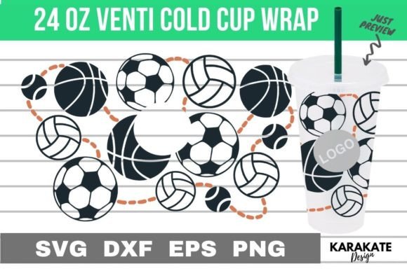 P.E. Teacher 24 Oz Venti Wrap SVG for Crafts