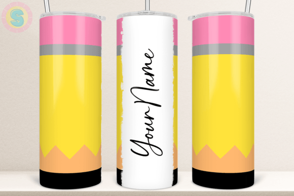 Pencil Add Your Own Text Tumbler Wrap Graphics & Crafts