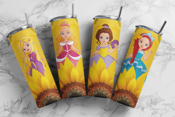 Princess 20 Oz Skinny Tumbler Wrap: Graphics for Crafts