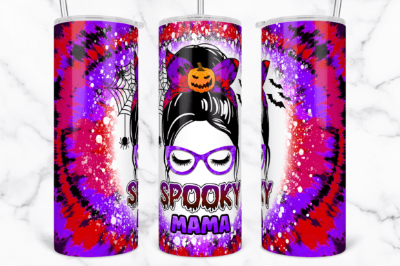Spooky Mama Mom Life Halloween Tumbler Graphics & Crafts