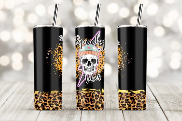 Spooky Vibes Tumbler Graphics for Seasonal Print Templates