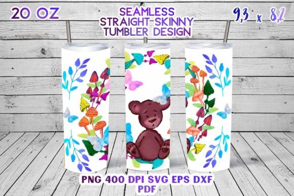 Teddy Bear 20 Oz Tumbler: Sublimation Graphics for Crafts