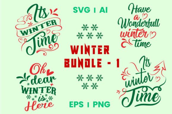 Winter Bundle T-shirt Christmas Snow Svg Graphics