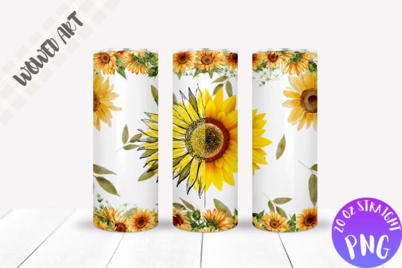 Yellow Flower 20 Oz Skinny Tumbler Wrap Graphics & Crafts